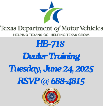 TX DMV Dealers Training class info